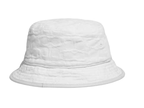 【アメリカ購入】コーチ　バケットハット帽子白シグネチャー　レディース　C9716 NEW Coach Signature Jacquard Bucket Hat Cotton White C9716